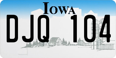 IA license plate DJQ104