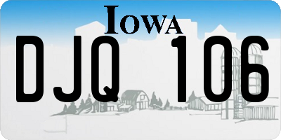 IA license plate DJQ106