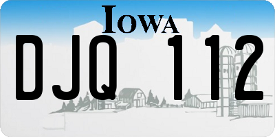 IA license plate DJQ112
