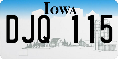 IA license plate DJQ115