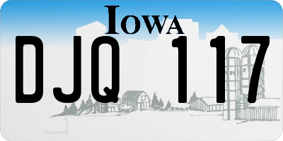 IA license plate DJQ117