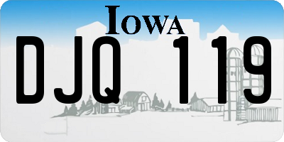 IA license plate DJQ119