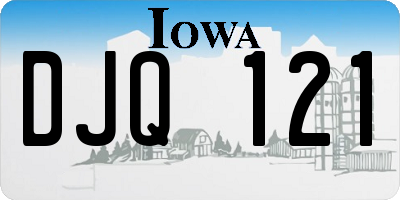IA license plate DJQ121
