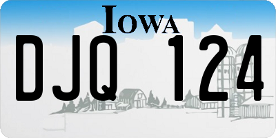 IA license plate DJQ124