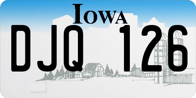 IA license plate DJQ126