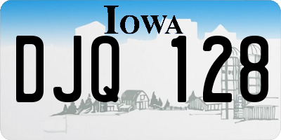 IA license plate DJQ128