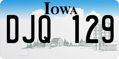 IA license plate DJQ129