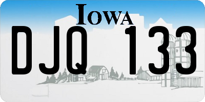 IA license plate DJQ133