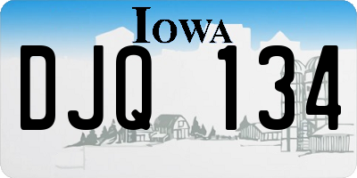 IA license plate DJQ134