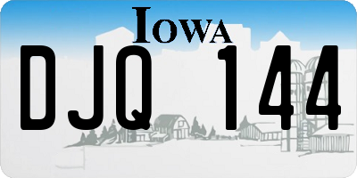 IA license plate DJQ144
