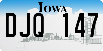 IA license plate DJQ147