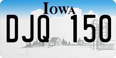 IA license plate DJQ150