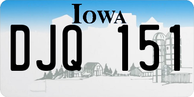 IA license plate DJQ151