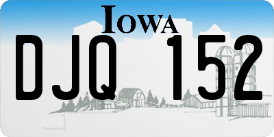 IA license plate DJQ152