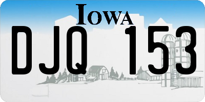IA license plate DJQ153