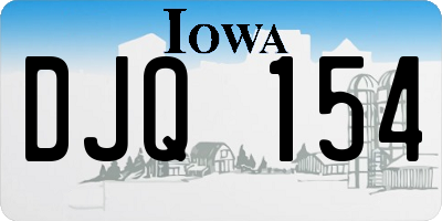IA license plate DJQ154