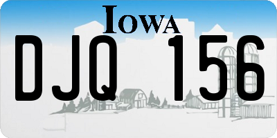IA license plate DJQ156