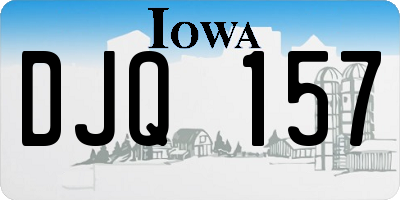 IA license plate DJQ157