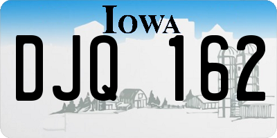 IA license plate DJQ162