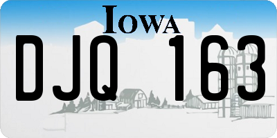 IA license plate DJQ163