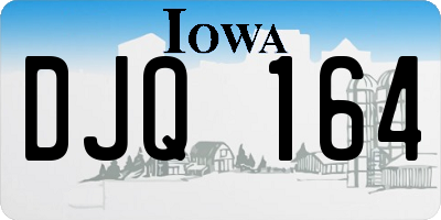 IA license plate DJQ164