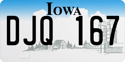 IA license plate DJQ167