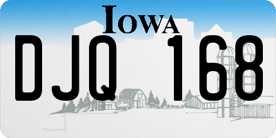 IA license plate DJQ168
