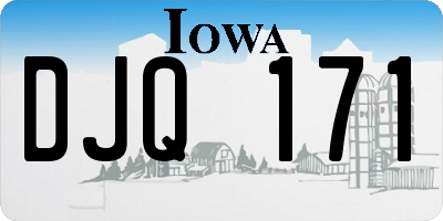 IA license plate DJQ171