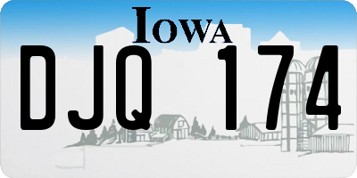 IA license plate DJQ174