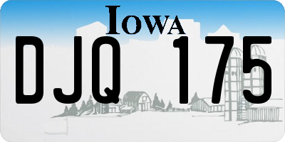 IA license plate DJQ175