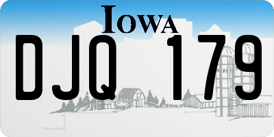 IA license plate DJQ179