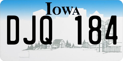 IA license plate DJQ184