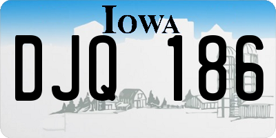 IA license plate DJQ186