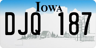 IA license plate DJQ187