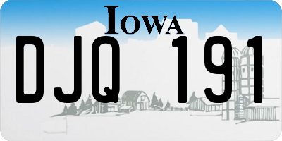 IA license plate DJQ191