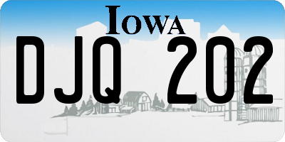 IA license plate DJQ202