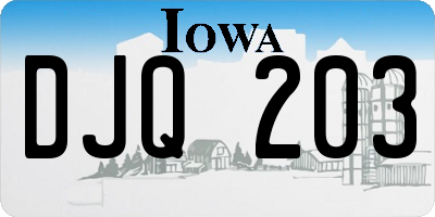IA license plate DJQ203