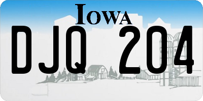 IA license plate DJQ204