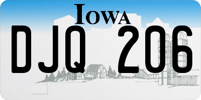 IA license plate DJQ206