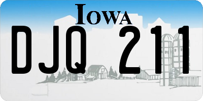 IA license plate DJQ211