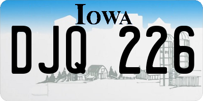 IA license plate DJQ226