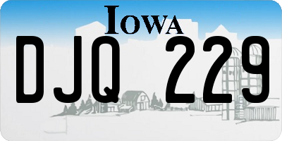 IA license plate DJQ229