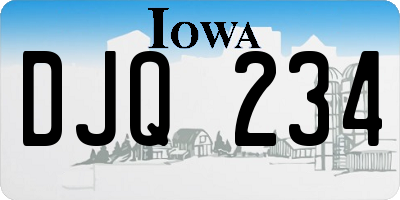 IA license plate DJQ234