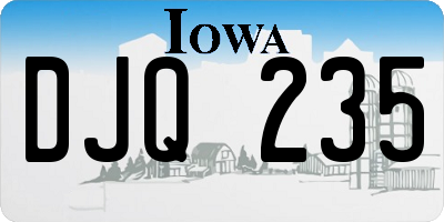 IA license plate DJQ235