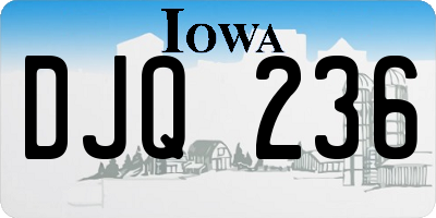 IA license plate DJQ236