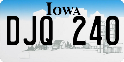 IA license plate DJQ240