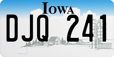 IA license plate DJQ241