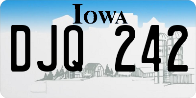 IA license plate DJQ242