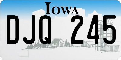 IA license plate DJQ245