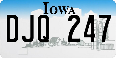 IA license plate DJQ247